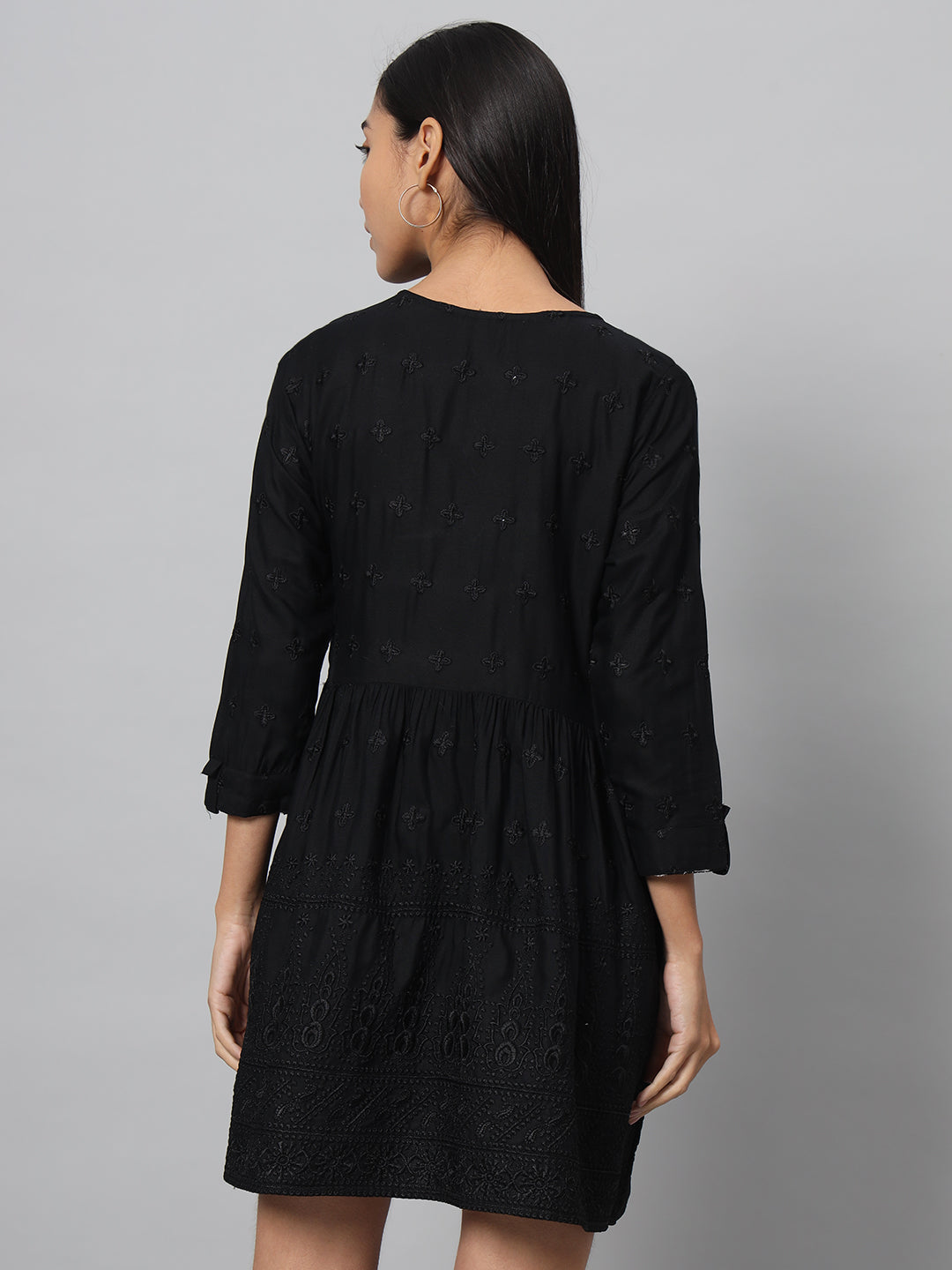 Women A-line Black Dress