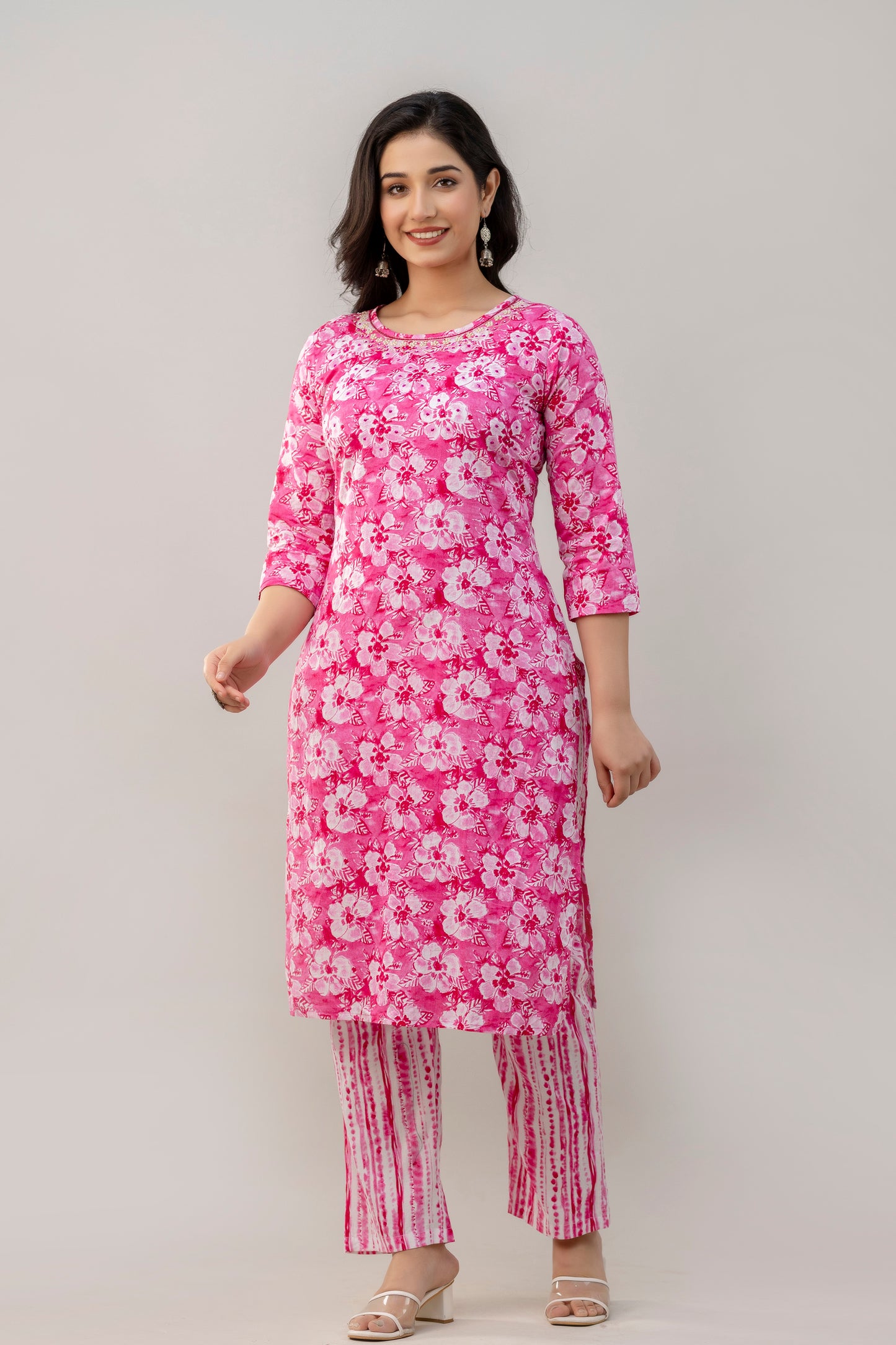 Women Viscose Rayon Kurta Pant Dupatta Set