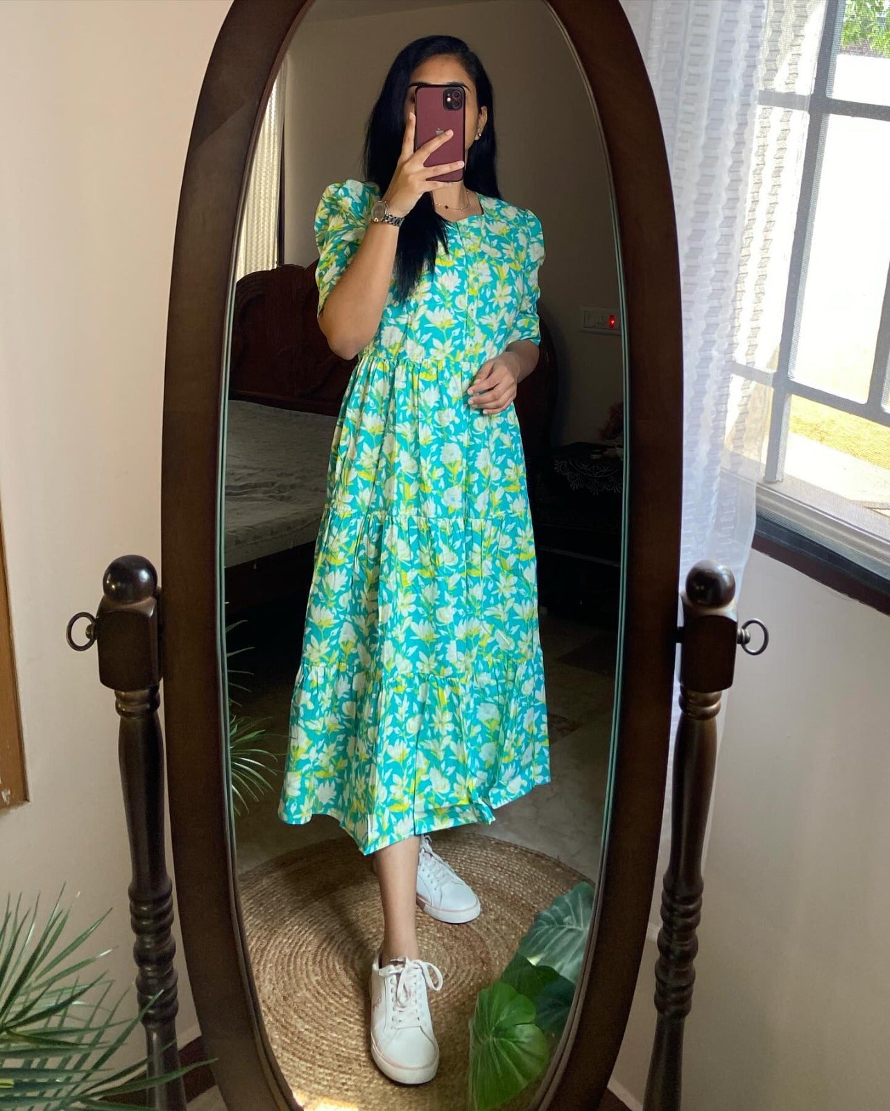 Women Fit and Flare Green Dress